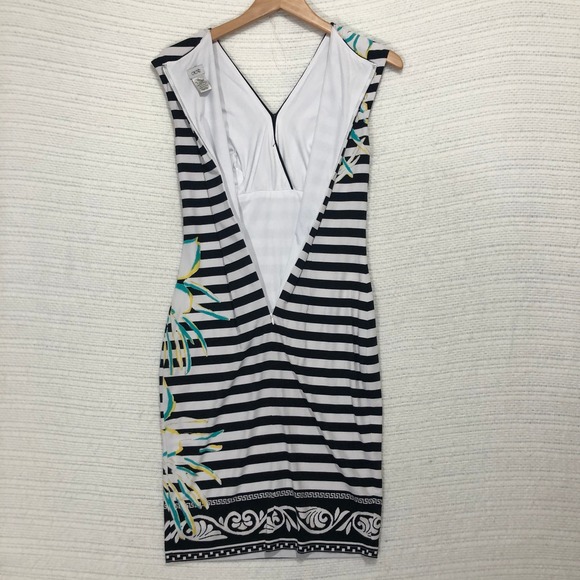 Dress Sheath Striped Floral Sleeveless Party Cocktail Dress Cache‎ Size S - Picture 7 of 7
